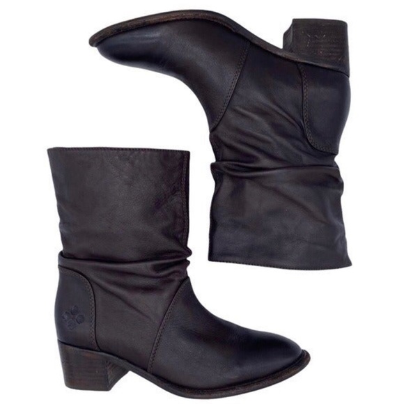 Patricia Nash Monte Leather Slouch Mid-Calf Boho Western Heeled Boot Size 9.5 - Picture 1 of 13